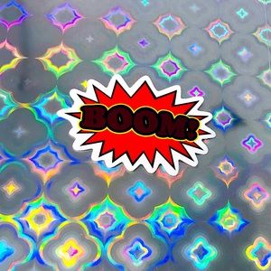 BOOM Action Bubble Comic Book Vibes Contrast Sticker